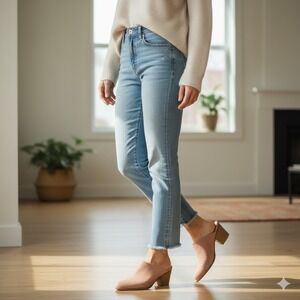 OLD NAVY Womens ‎ HS Mule Bootie English Rose Size 7 Water & Stain Repellant